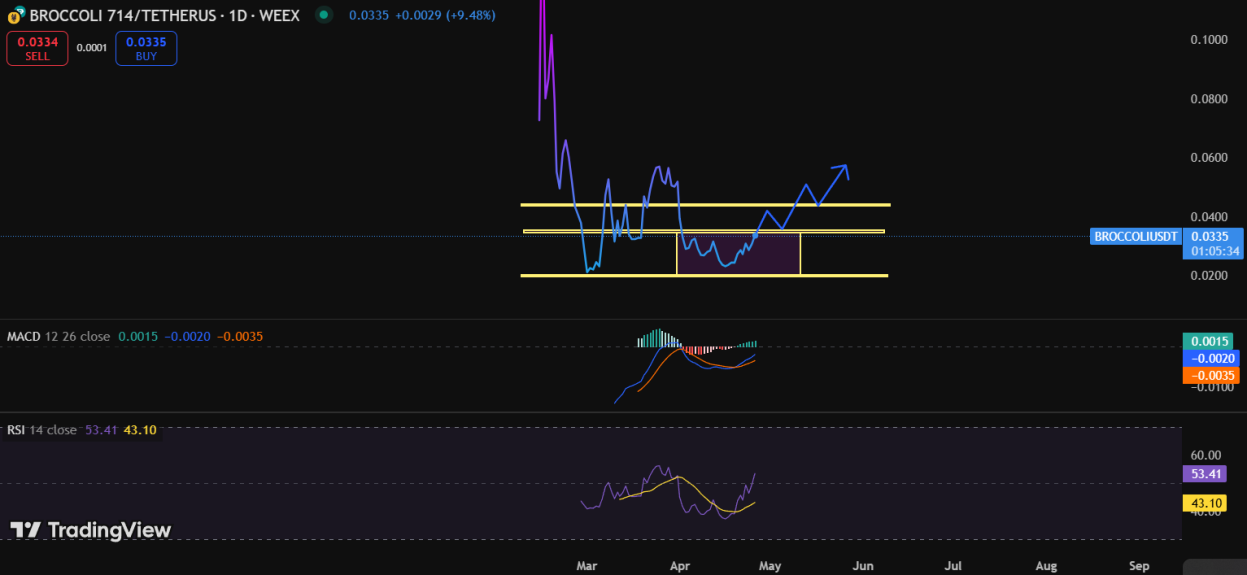 BROCCOLI Crypto Price Prediction